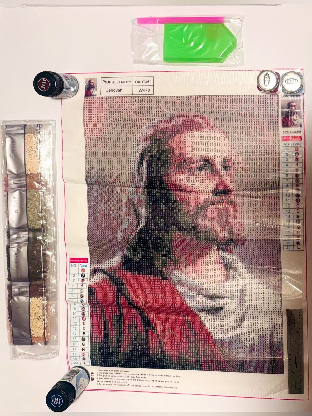 New “Jehovah” Classic Portrait 5D DIY Diamond Painting Kit, 12x16"